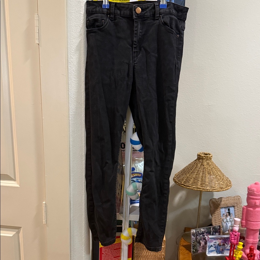 ASOS Ridley High Waisted Black Skinny Jeans